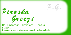 piroska greczi business card